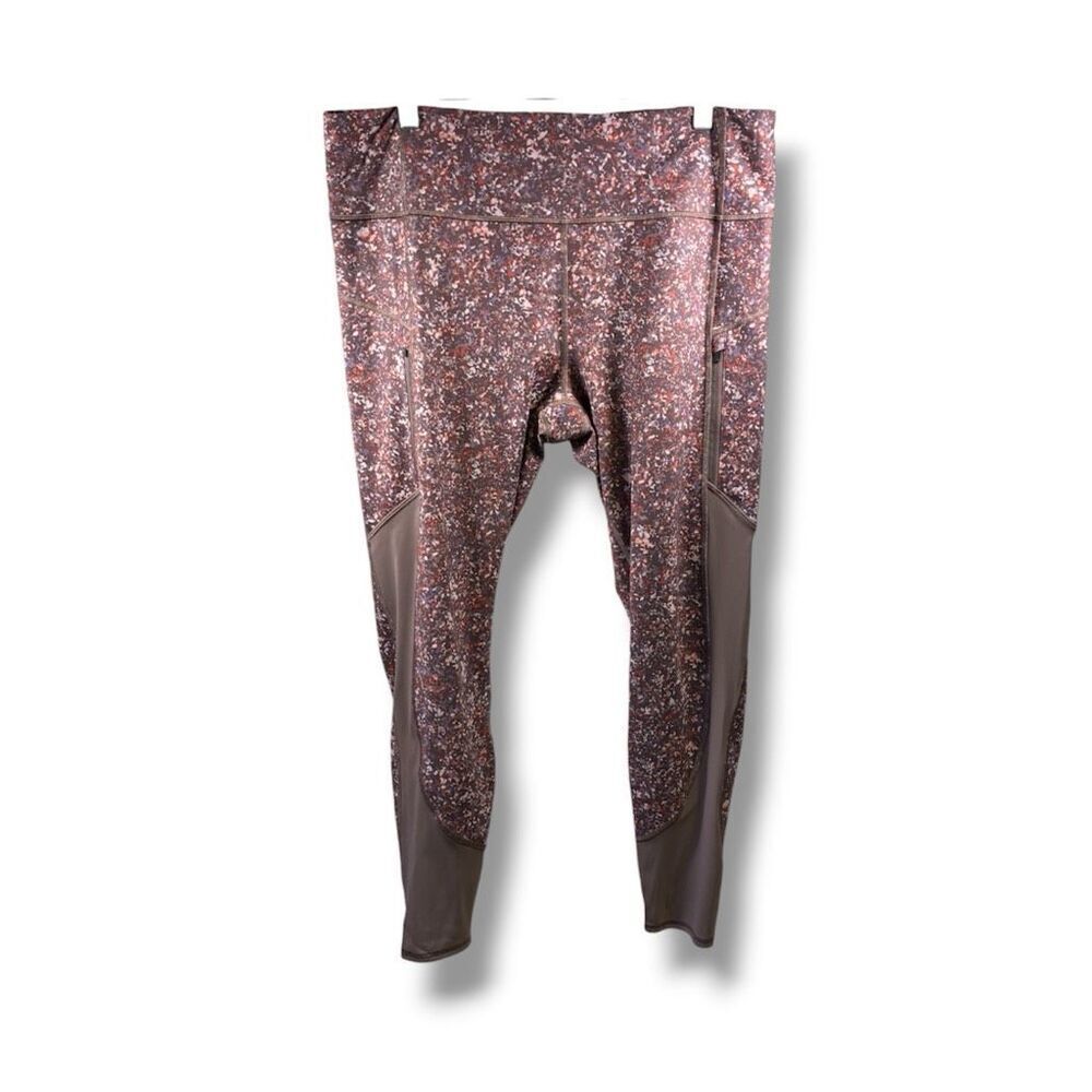 Athleta Rainier Printed Mesh Leggings 27” in Multicolor Size XL